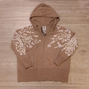 NWOT Rain + Rose Hooded Knit Top